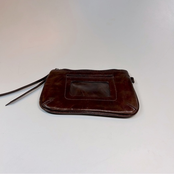 Latico brown leather zipper pouch wallet cardholder coin purse makeup bag - Picture 7 of 8